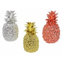9cm Plated Metallic Pineapple Décor Figurine with Realistic Features   362167084932